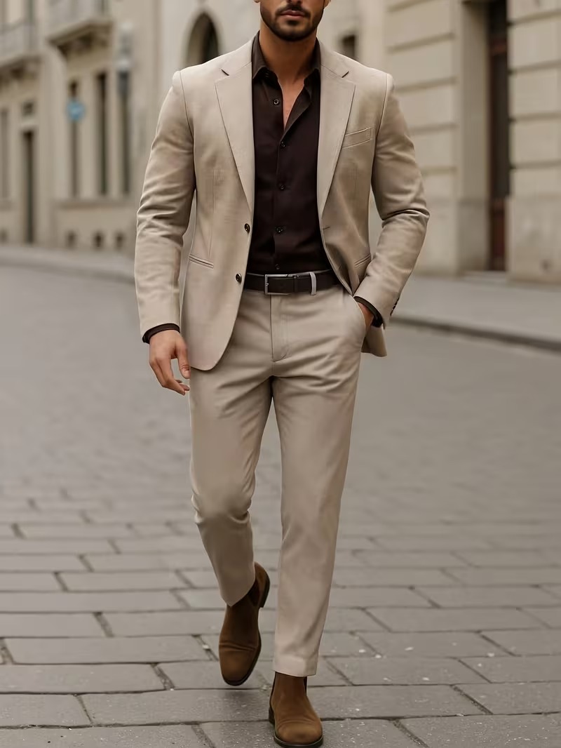 Men’s Slim-Fit Two-Piece Formal Suit